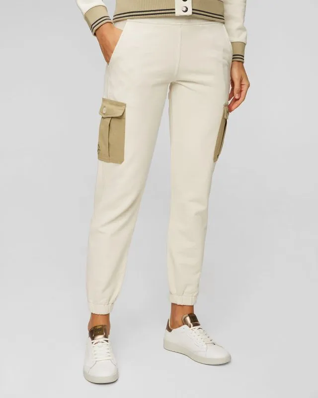Pantaloni beige da tuta da donna Aeronautica Militare