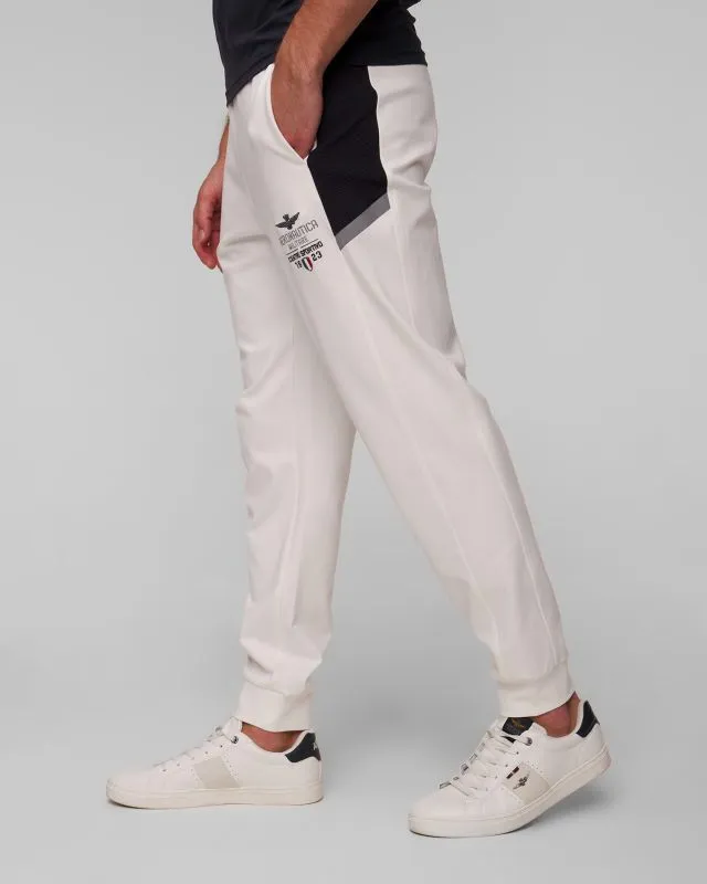 Pantaloni bianchi da tuta da uomo Aeronautica Militare
