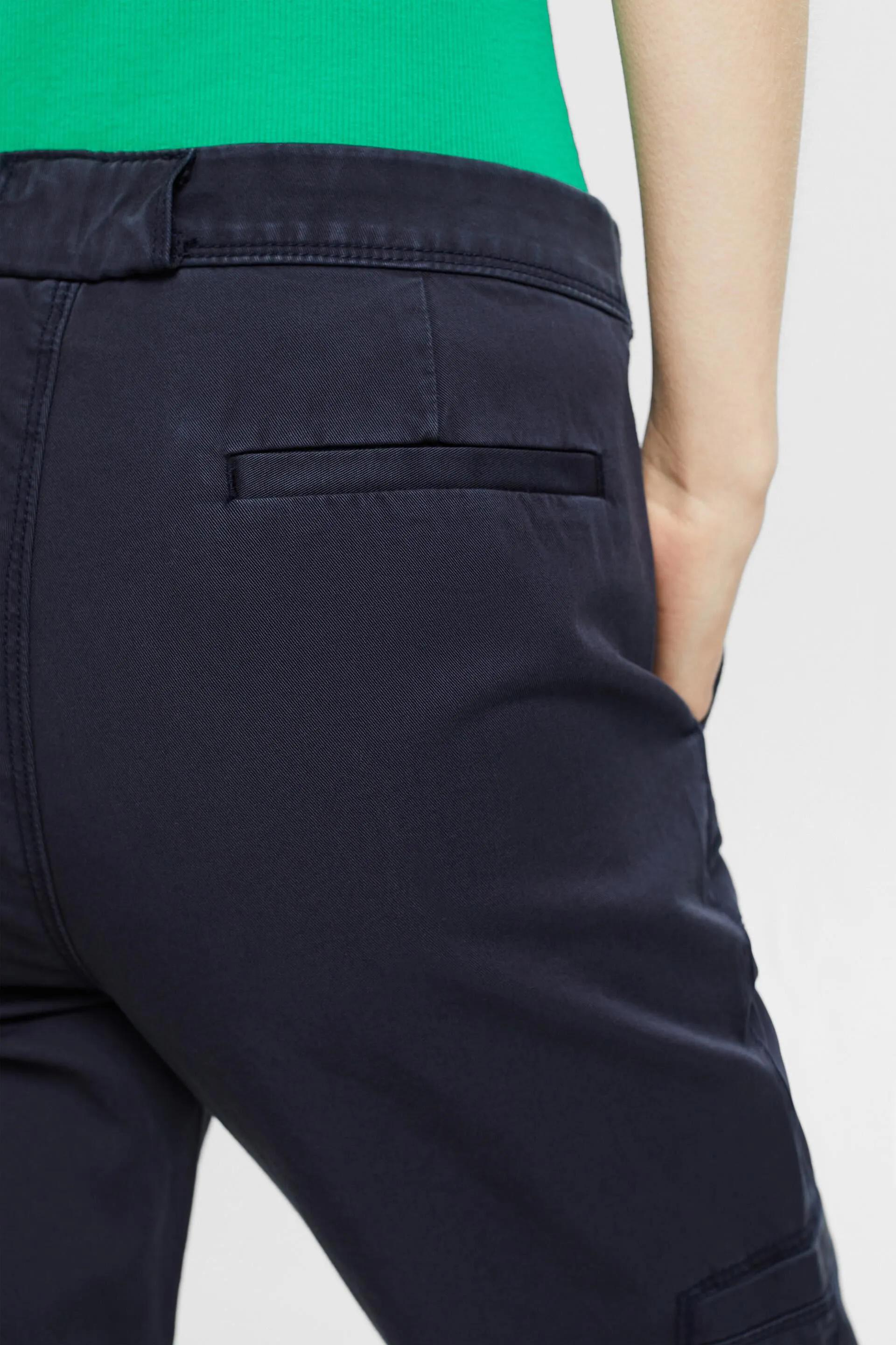Pantaloni capri di cotone Pima