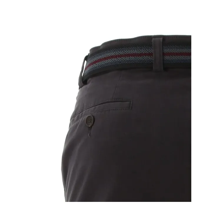 Pantaloni chino Henk ter Horst in cotone elasticizzato antracite