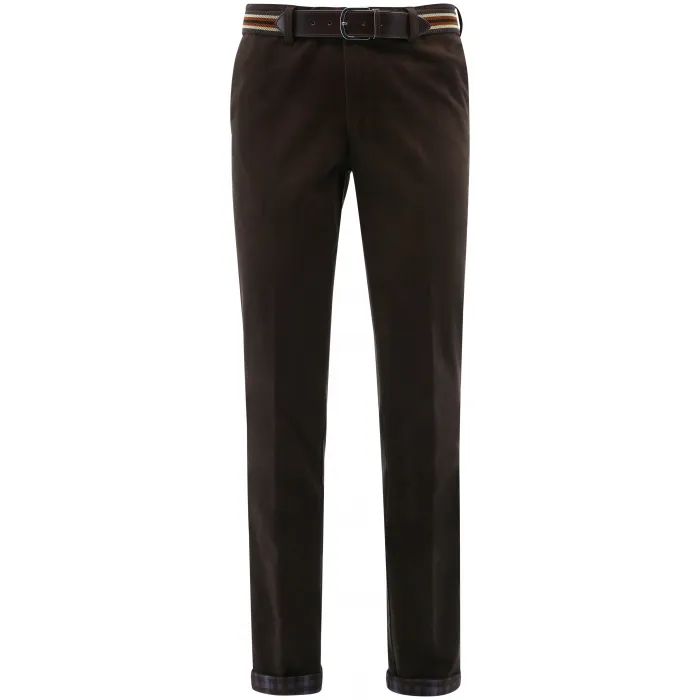 Pantaloni chino Henk ter Horst in cotone stretch Marrone scuro
