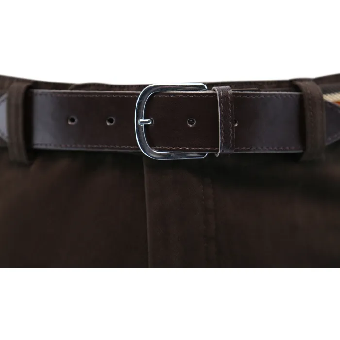 Pantaloni chino Henk ter Horst in cotone stretch Marrone scuro