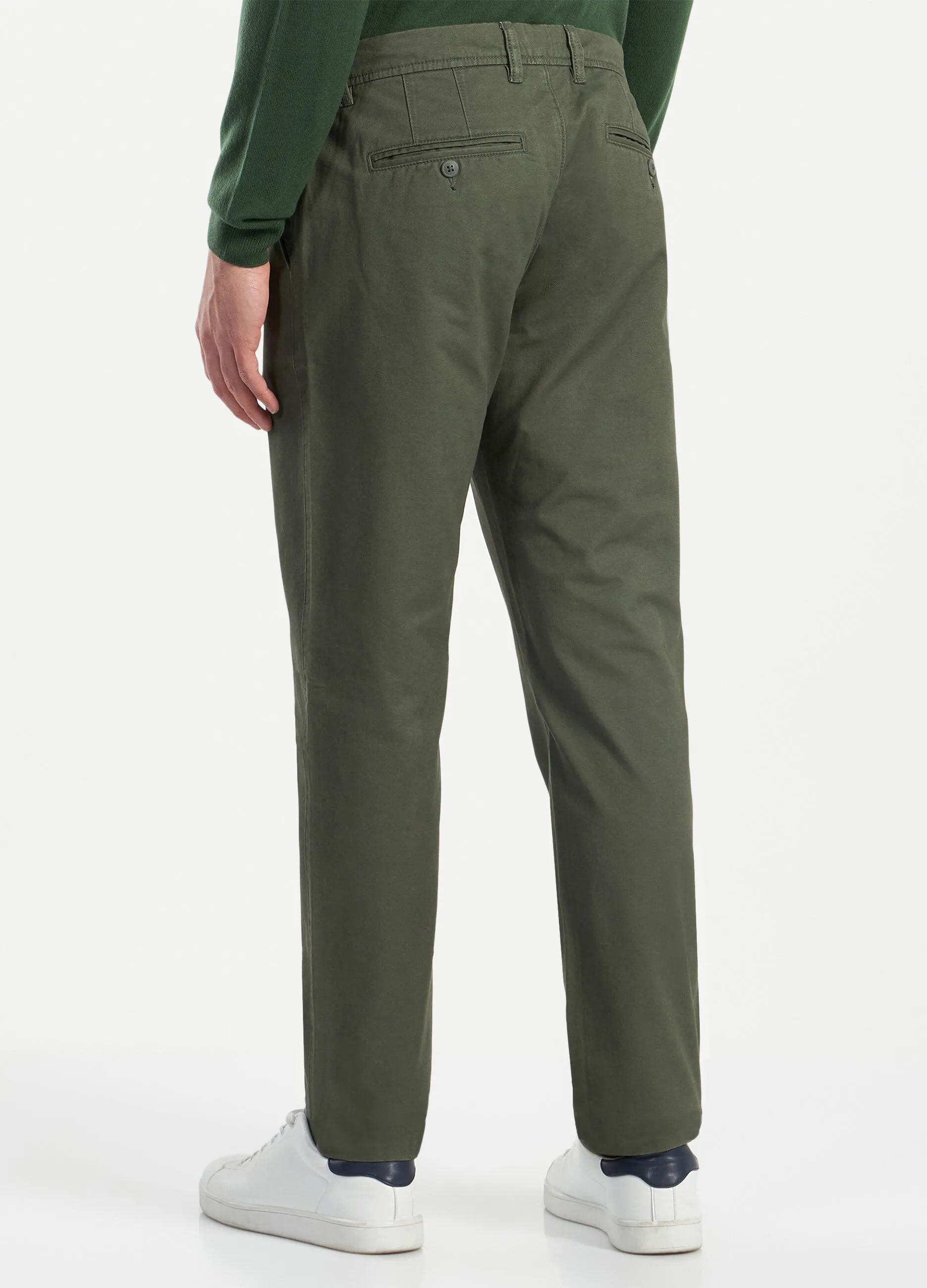 Pantaloni chino in puro cotone uomo