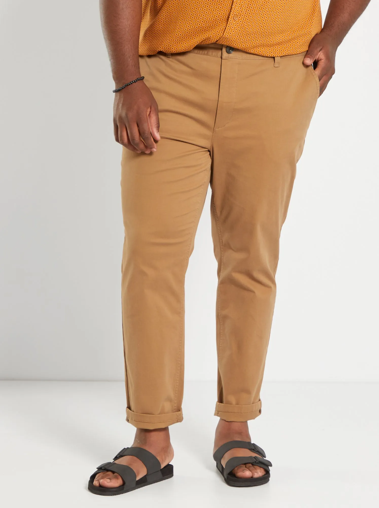 Pantaloni chino slim - L32 - marrone