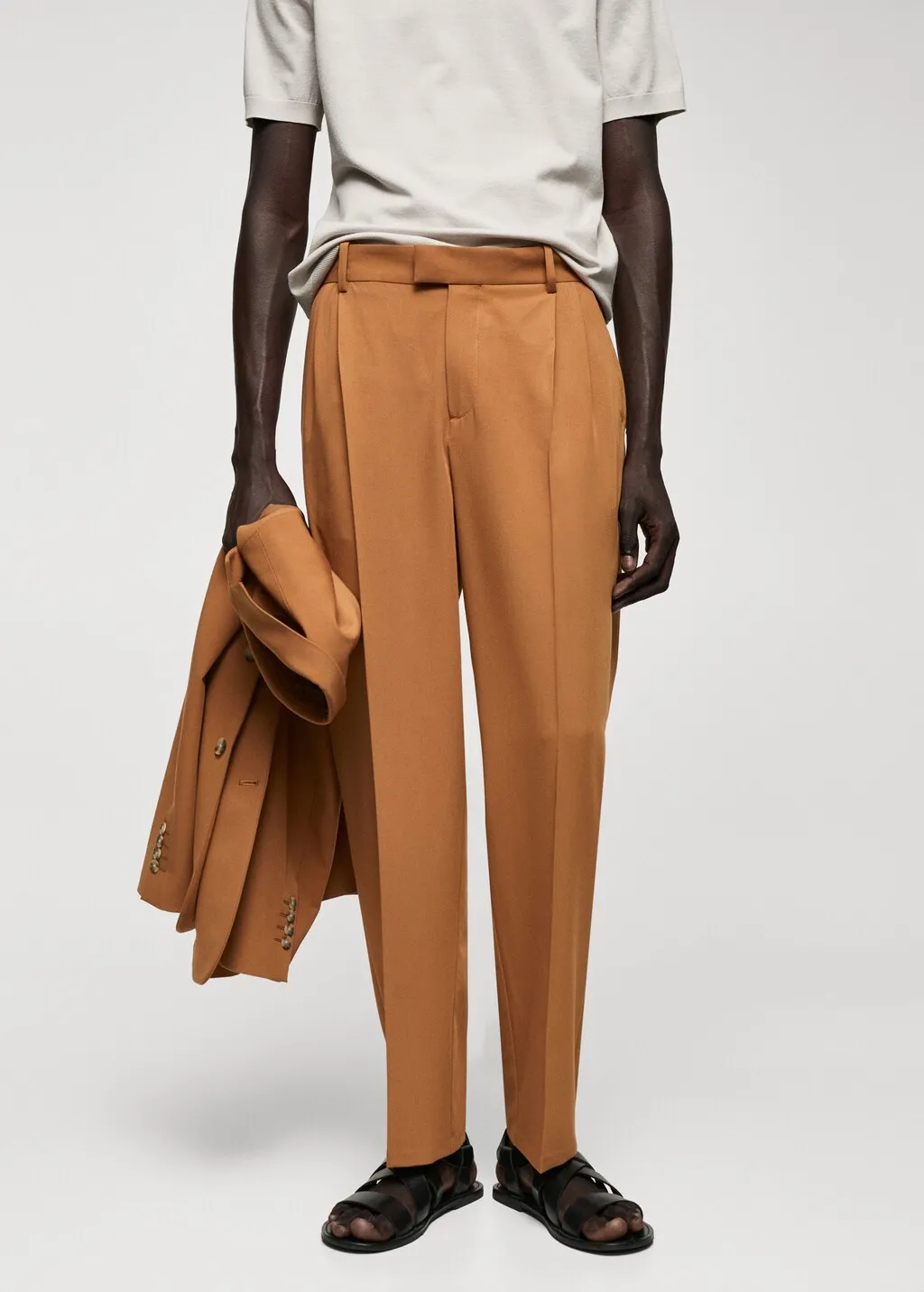 Pantaloni completo regular-fit pinces