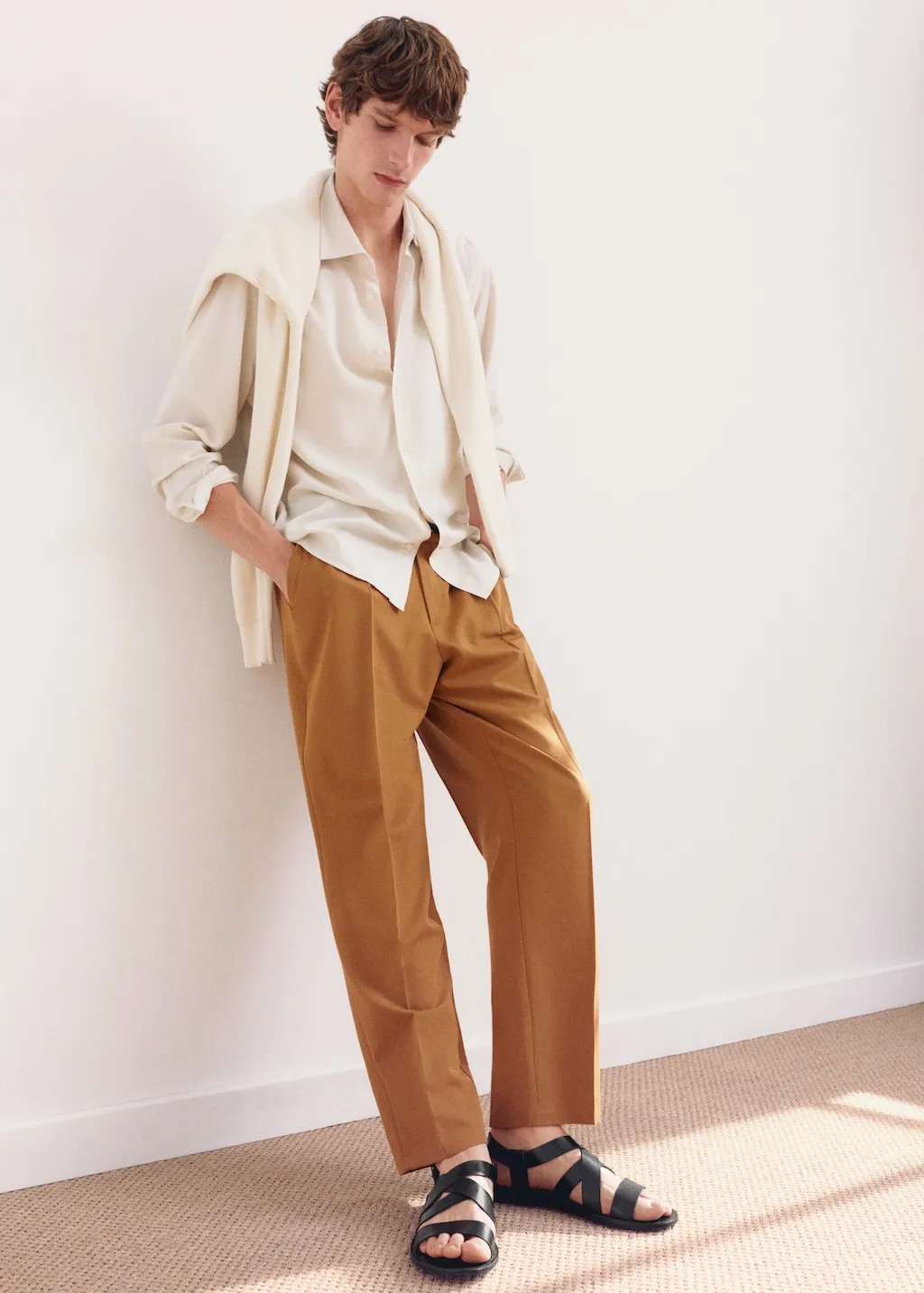 Pantaloni completo regular-fit pinces