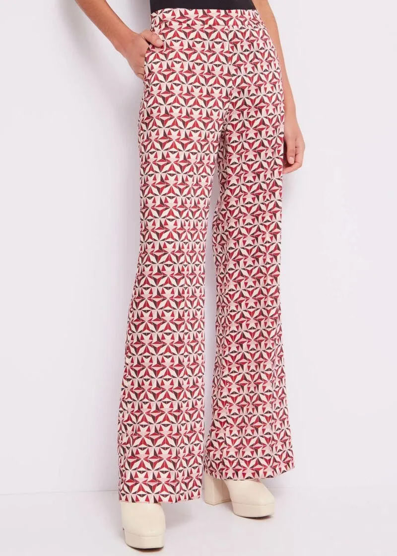 Pantaloni con stampa geometrica