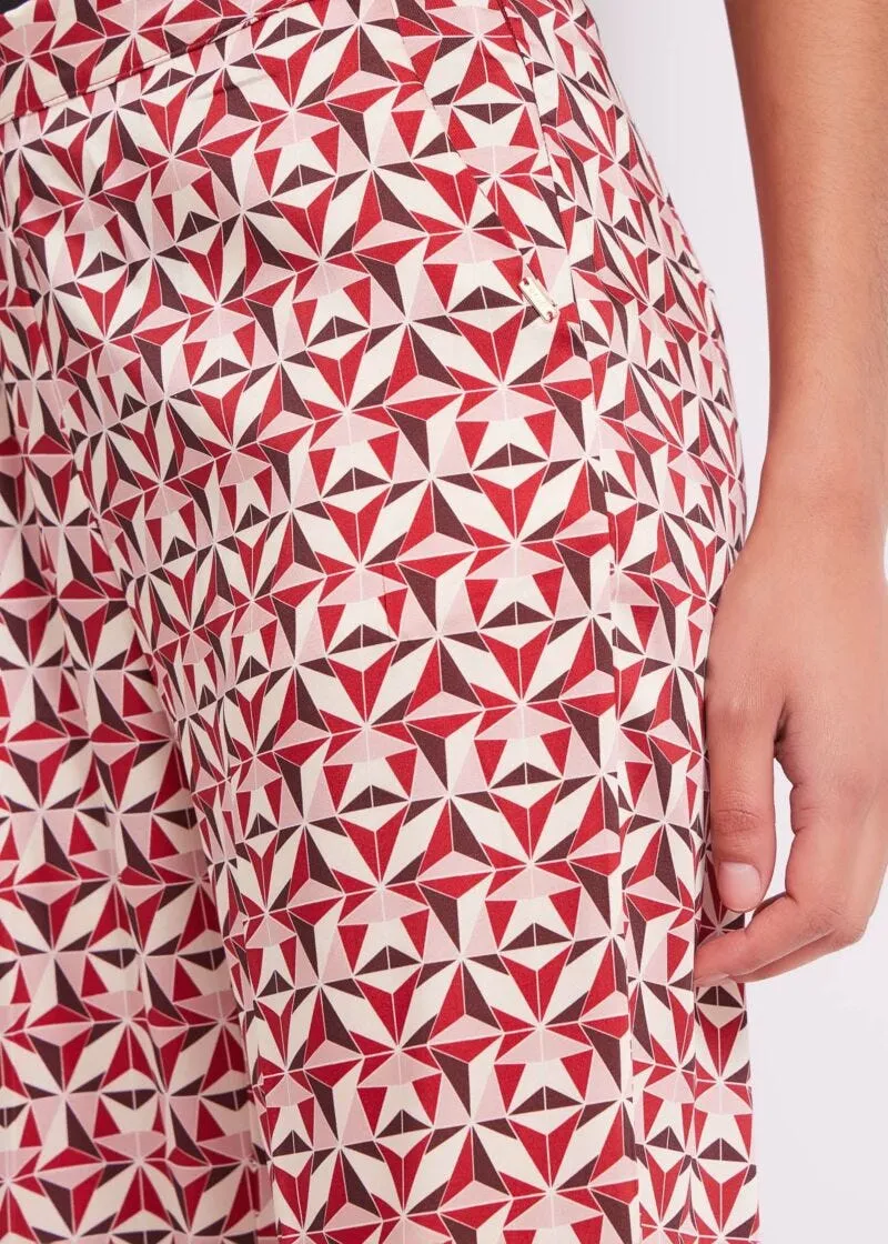 Pantaloni con stampa geometrica