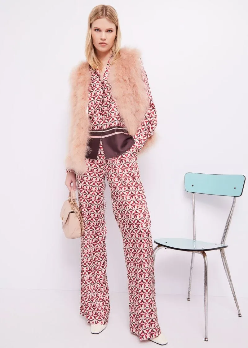 Pantaloni con stampa geometrica