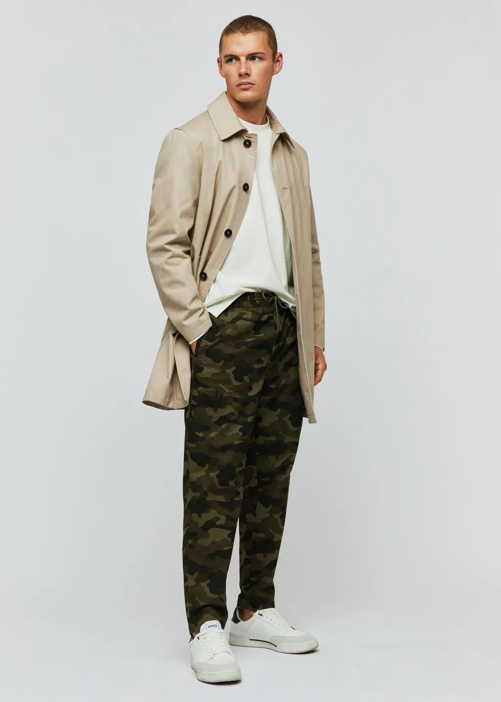 Pantaloni cotone mimetici 