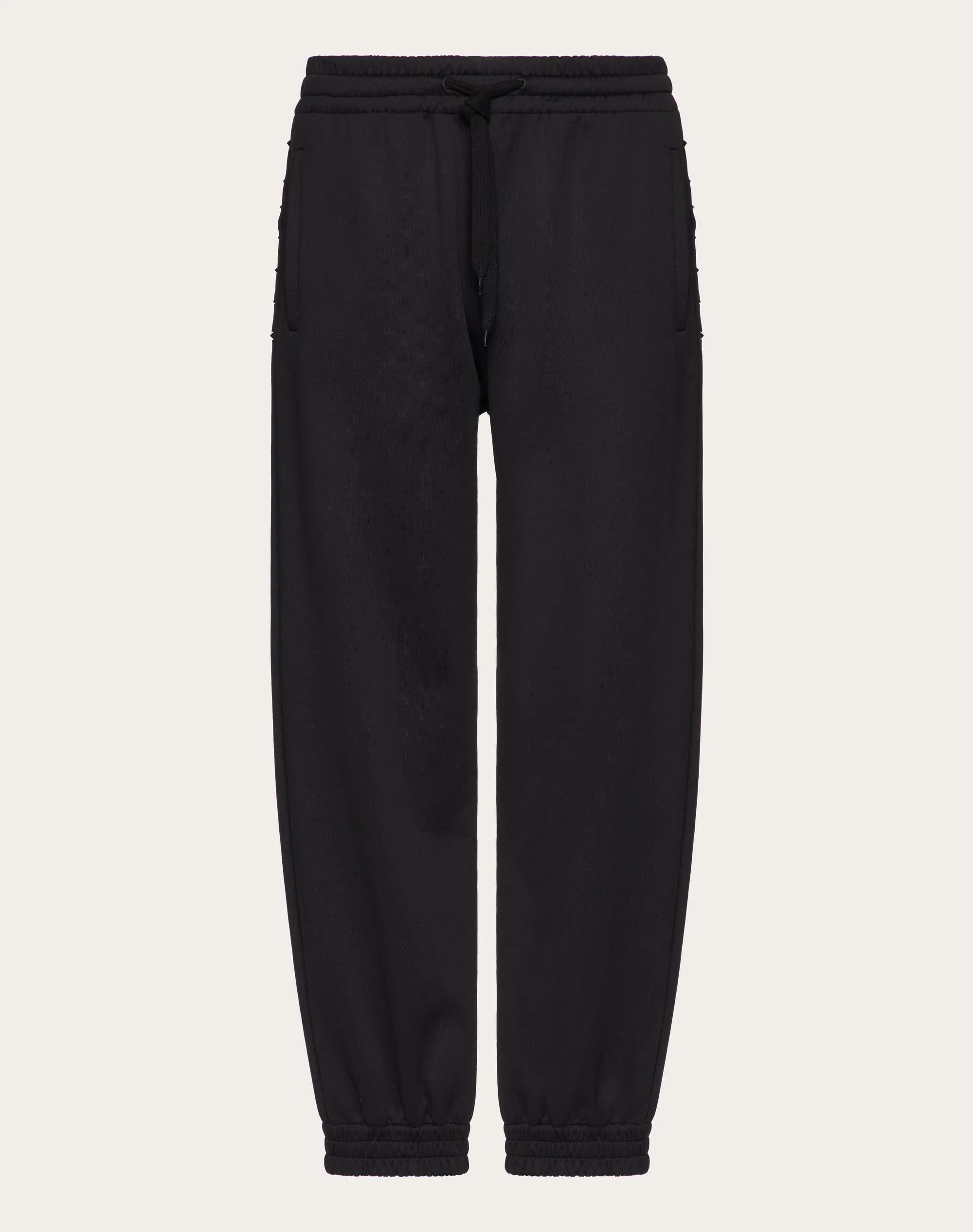 PANTALONI DA JOGGING IN JERSEY CON BORCHIE BLACK UNTITLED