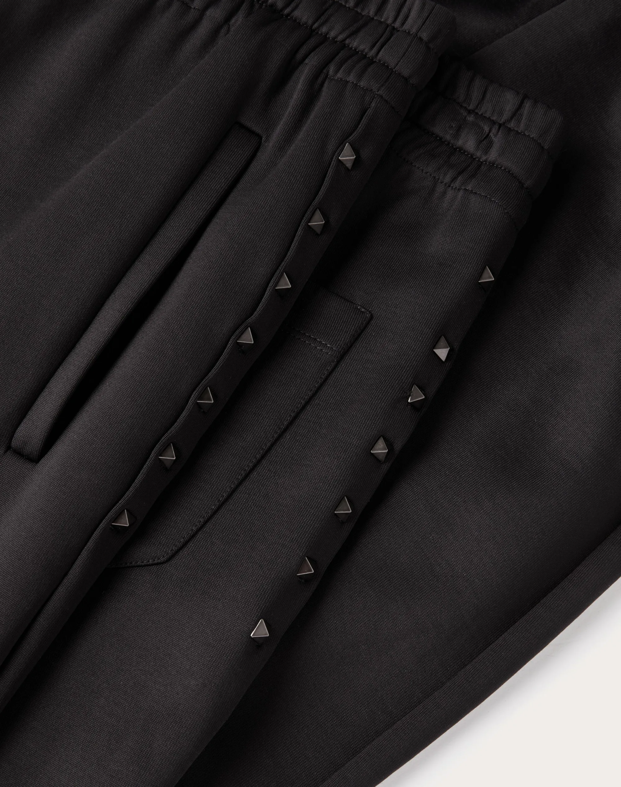 PANTALONI DA JOGGING IN JERSEY CON BORCHIE BLACK UNTITLED