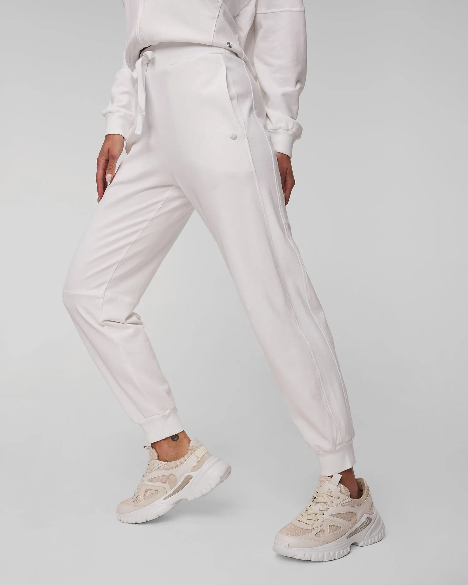Pantaloni da tuta bianchi da donna Deha D02388-10001