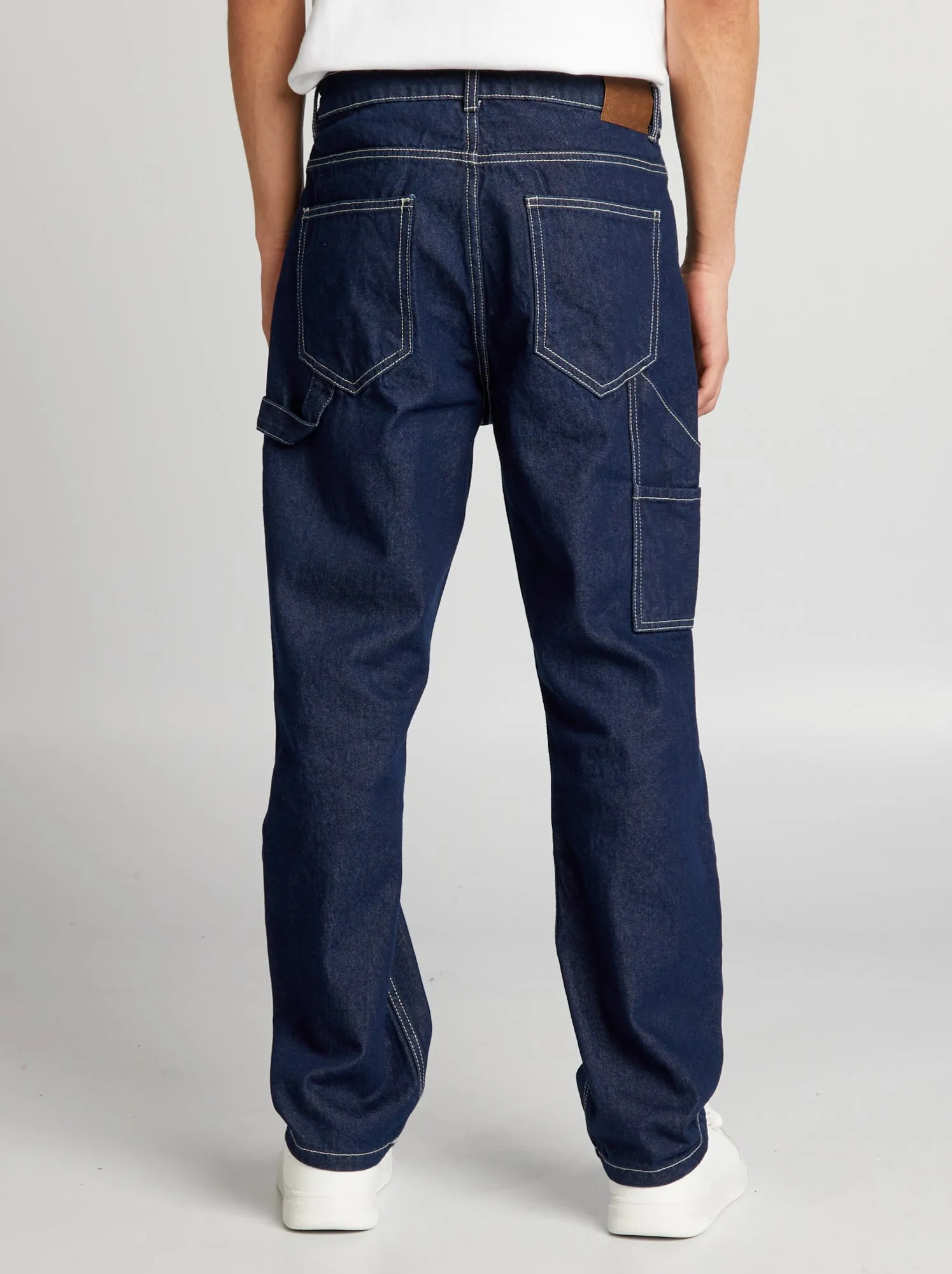 Pantaloni denim stile carpentiere - BLU