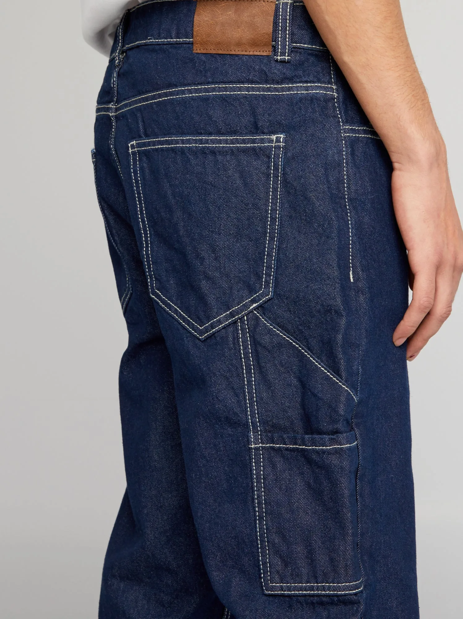 Pantaloni denim stile carpentiere - BLU