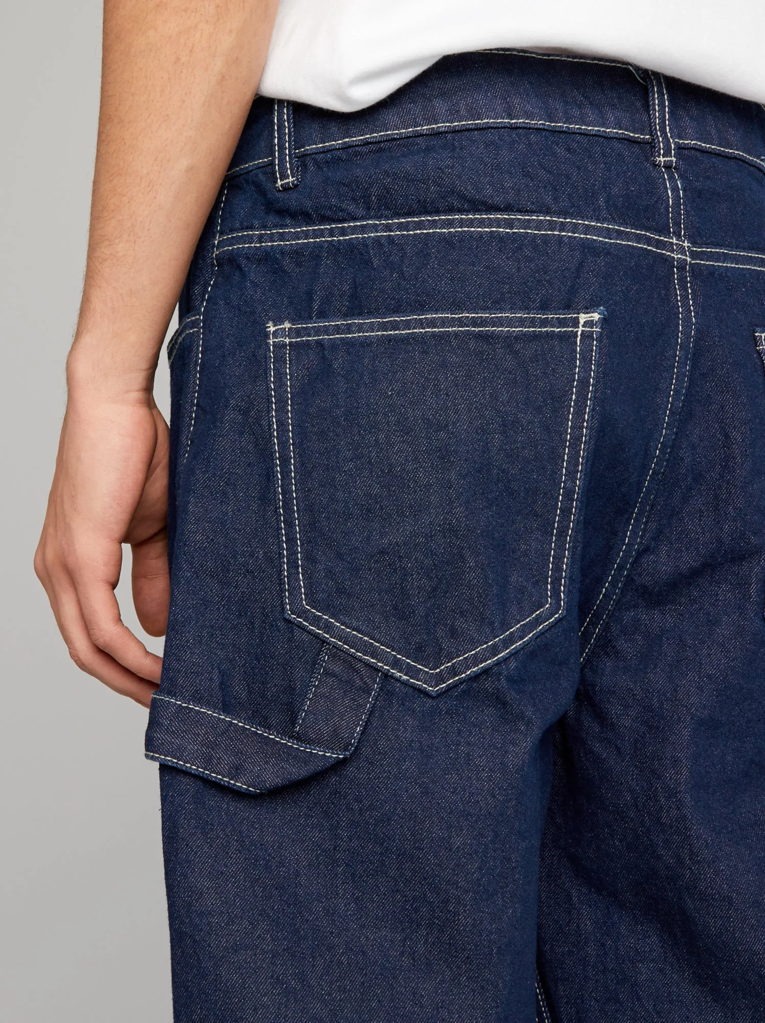 Pantaloni denim stile carpentiere - BLU