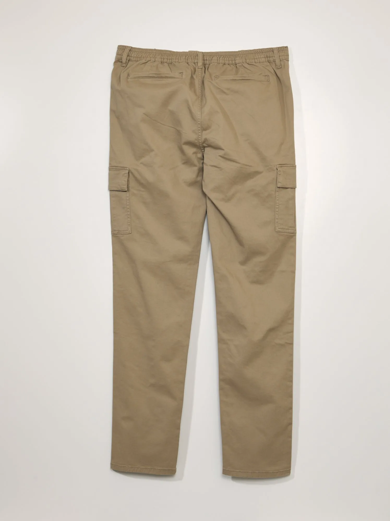Pantaloni dritti con tasche sui lati +190 cm - L36 - BEIGE
