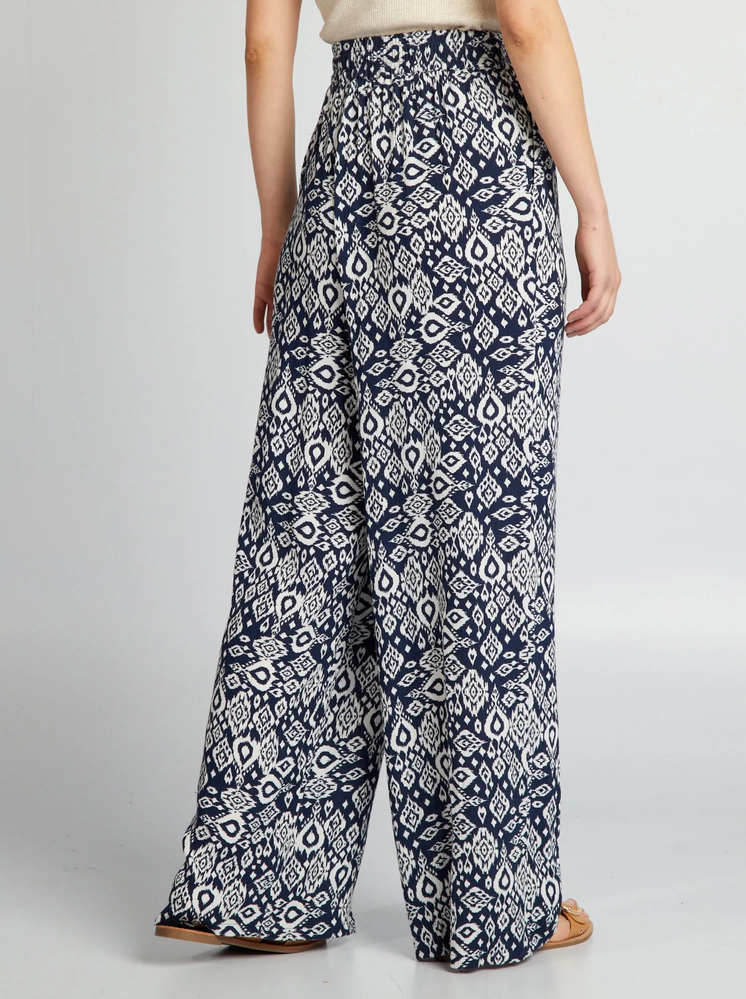 Pantaloni larghi stampati - BLU