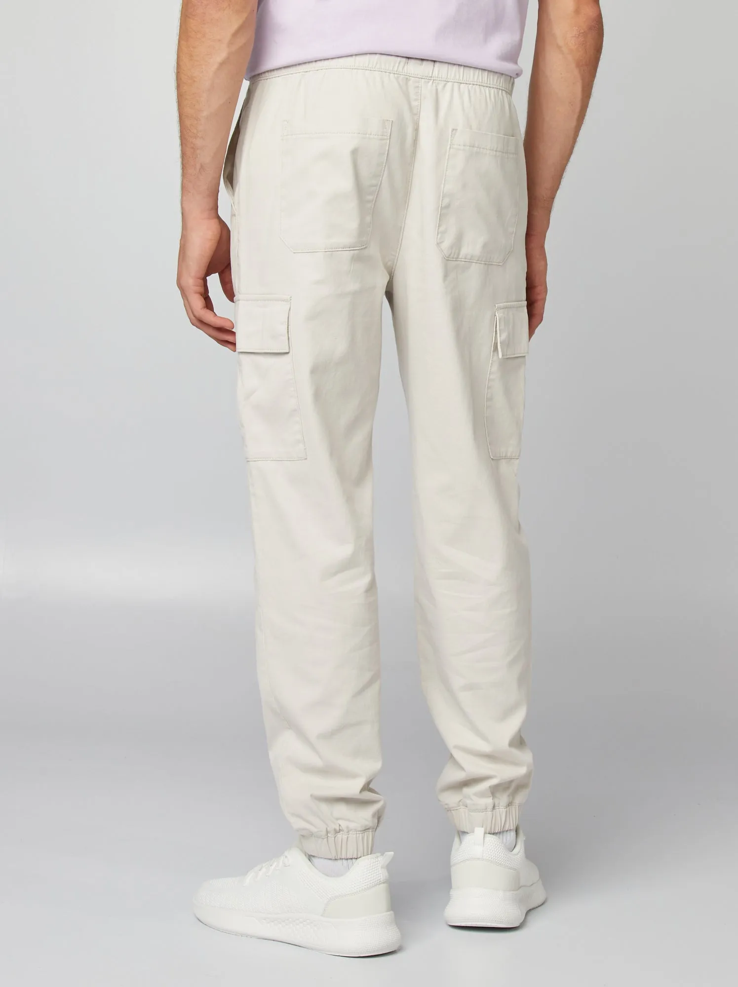 Pantaloni multitasche tinta unita - GRIGIO