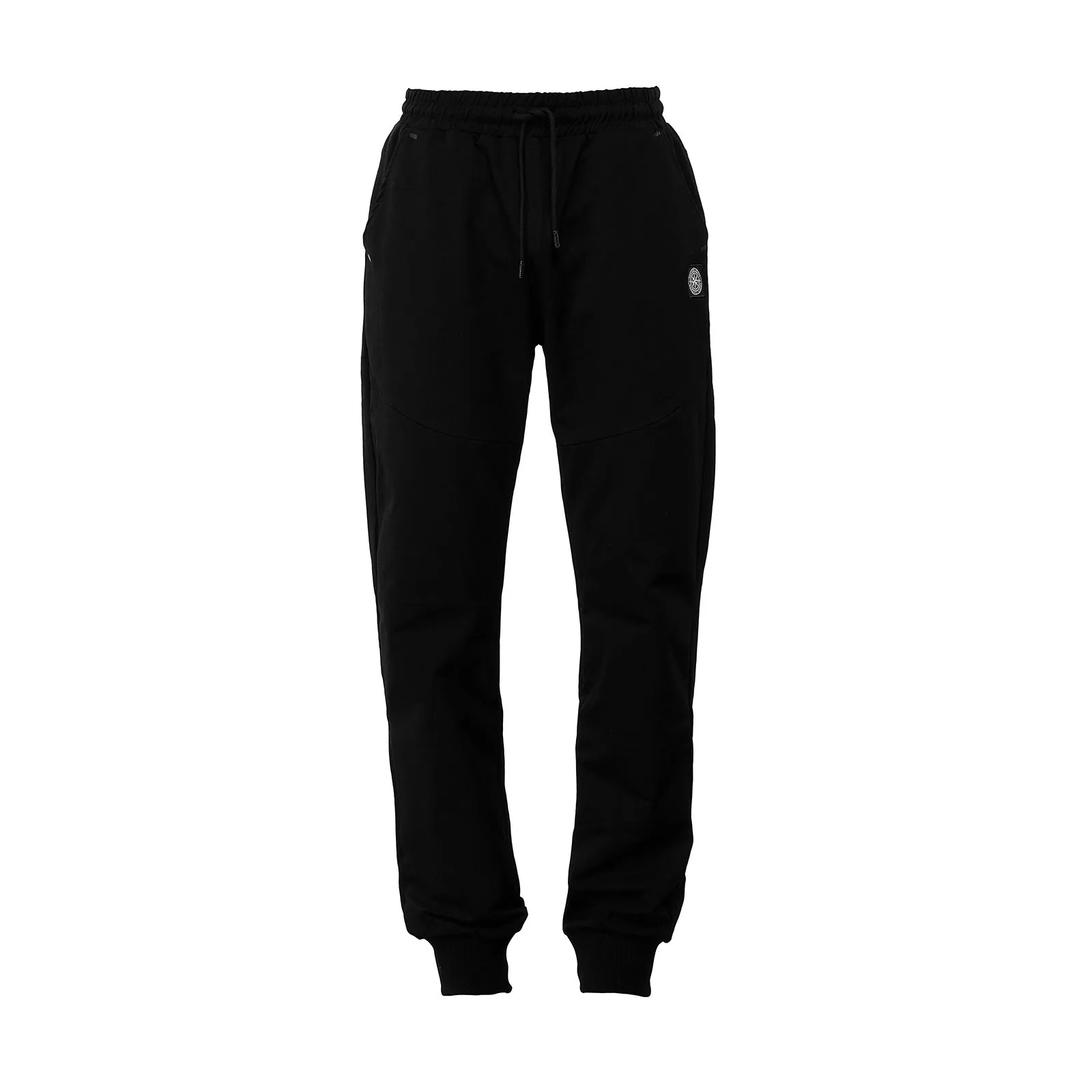 Pantaloni neri in tuta con coulisse in vita