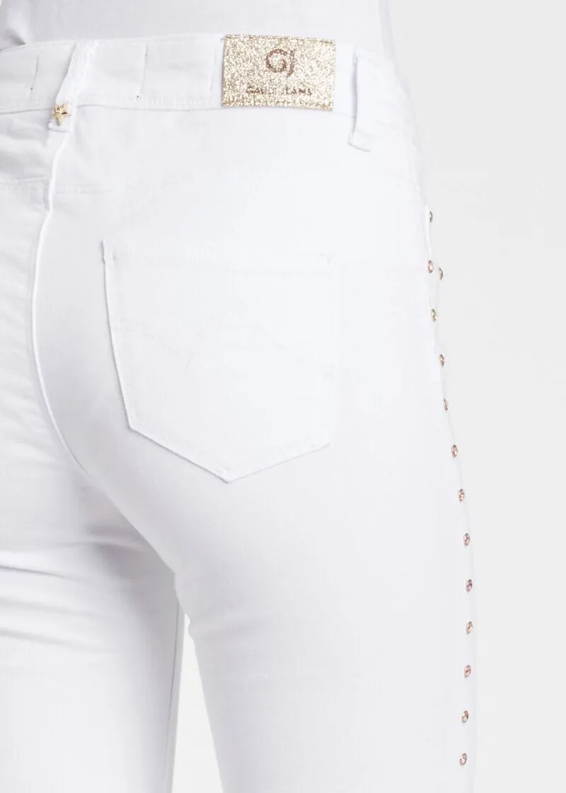 Pantaloni skinny con borchie