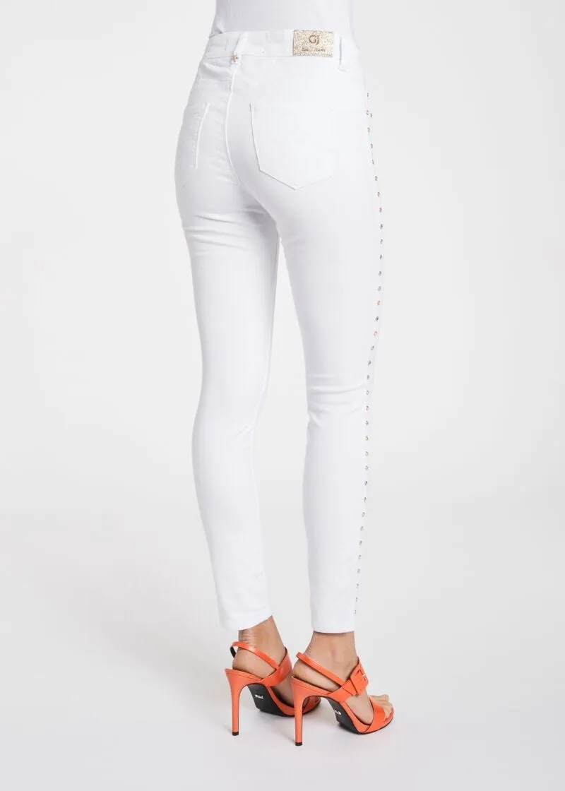 Pantaloni skinny con borchie