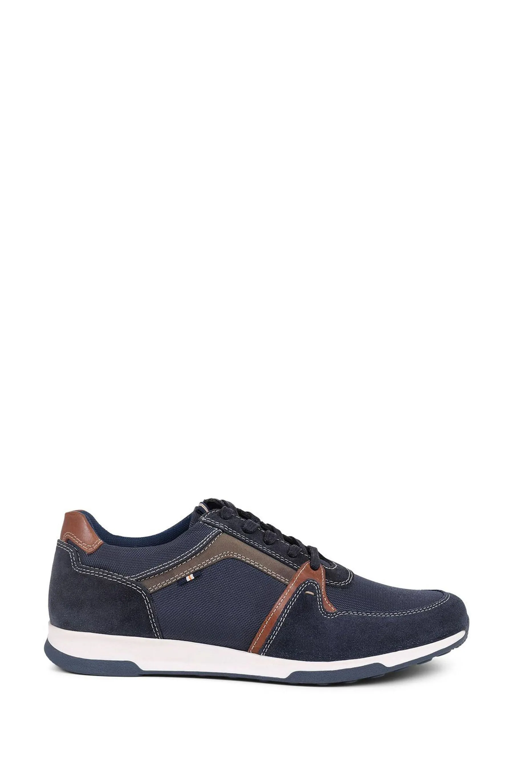 Pavers Blu - Scarpe da ginnastica stringate in pelle