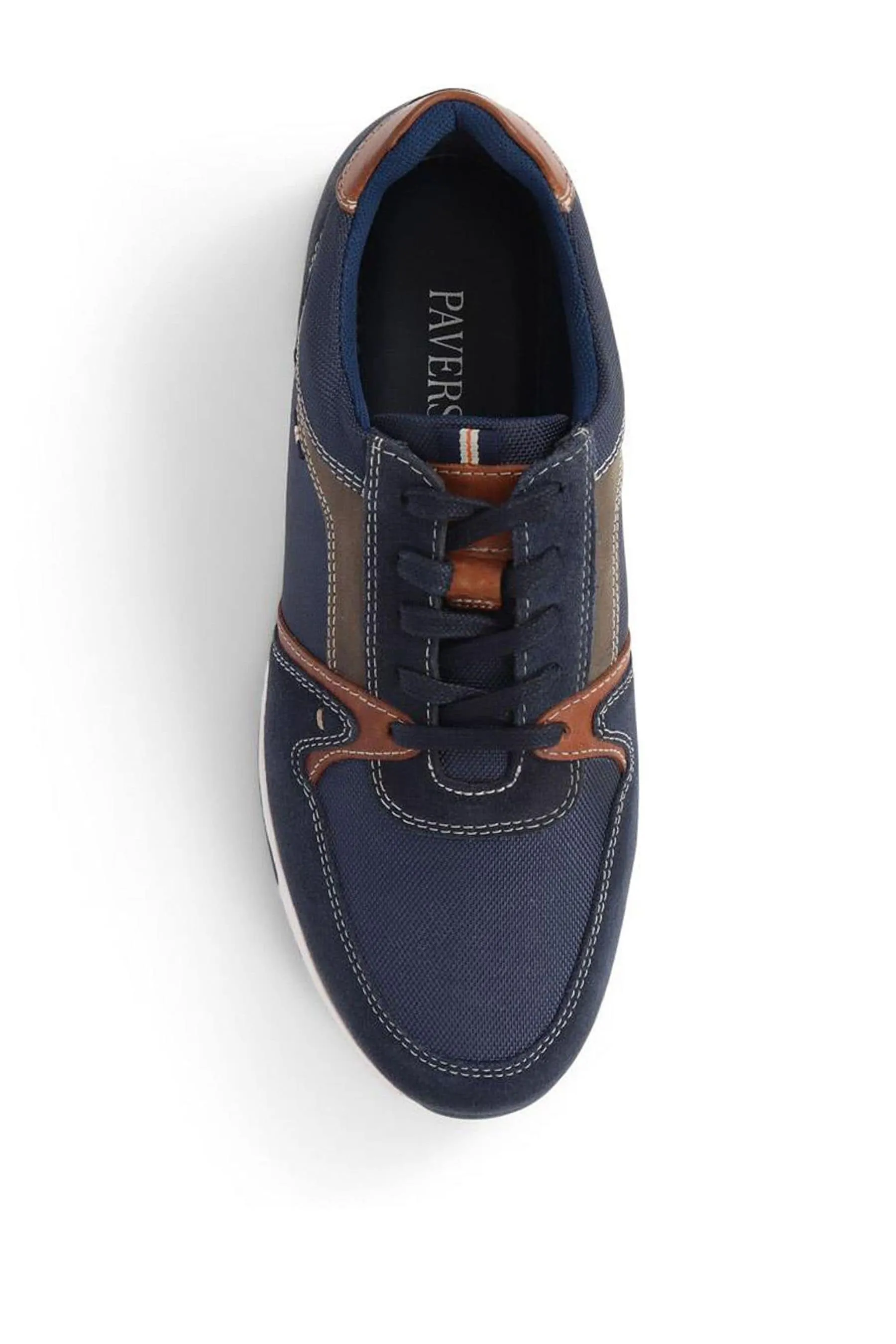 Pavers Blu - Scarpe da ginnastica stringate in pelle