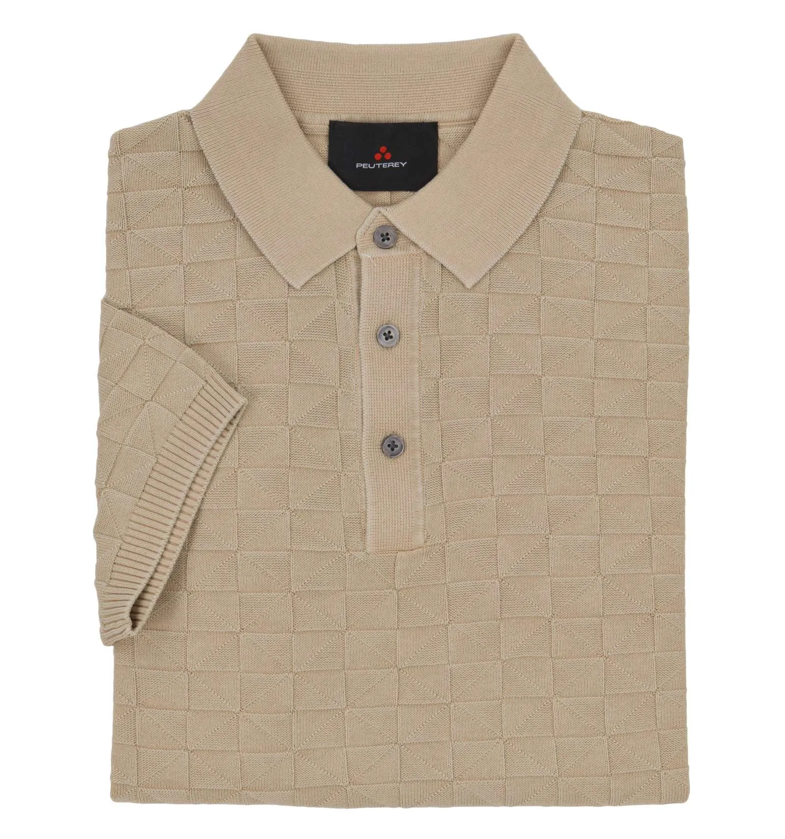 PEUTEREY uomo KEIRIN 859 maglia polo 3D beige 100% cotone