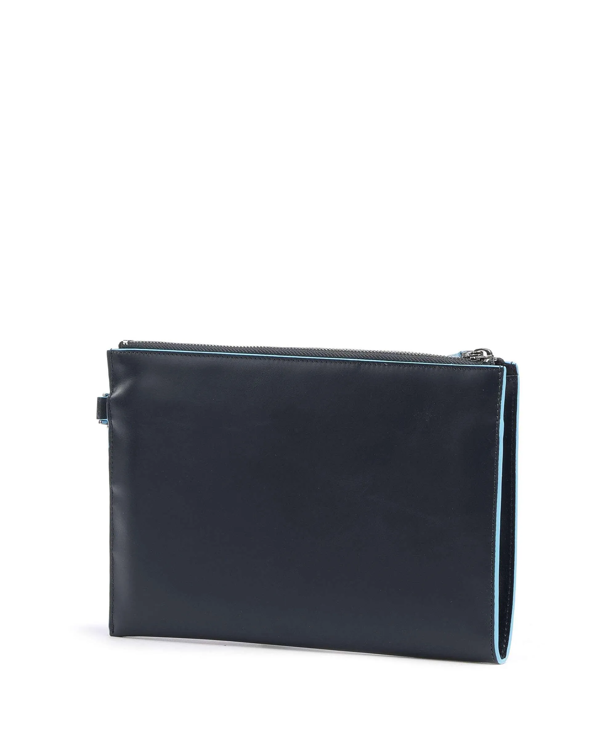  Piquadro Blue Square Borsa da polso pelle a grana fine navy  
