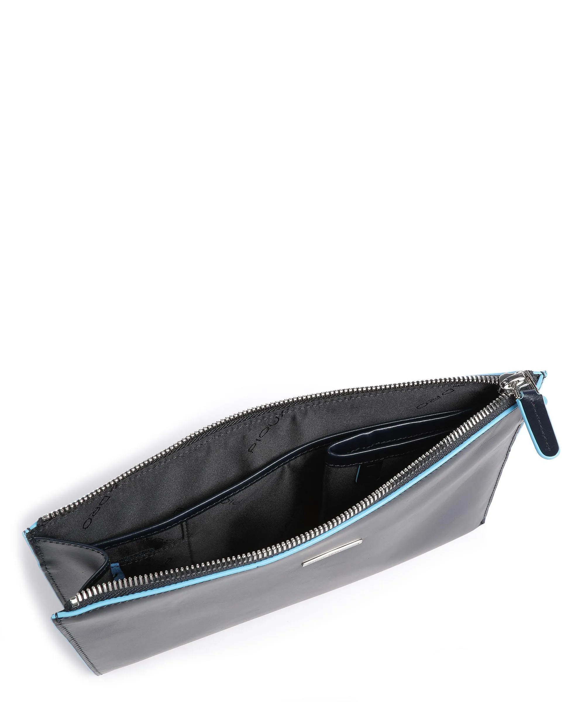  Piquadro Blue Square Borsa da polso pelle a grana fine navy  