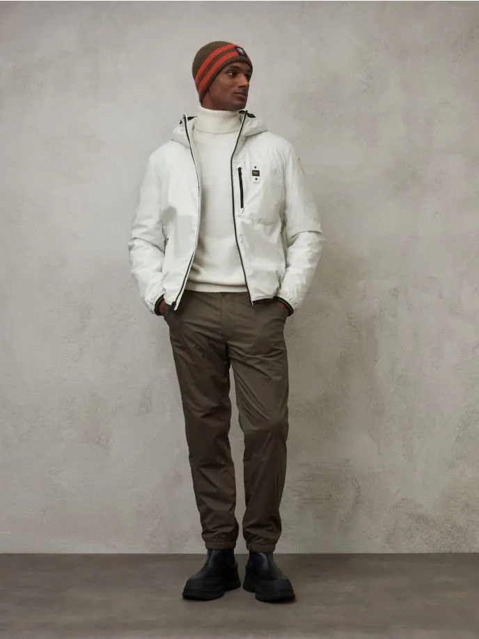 Piumino bomber in neoprene con cappuccio Derry