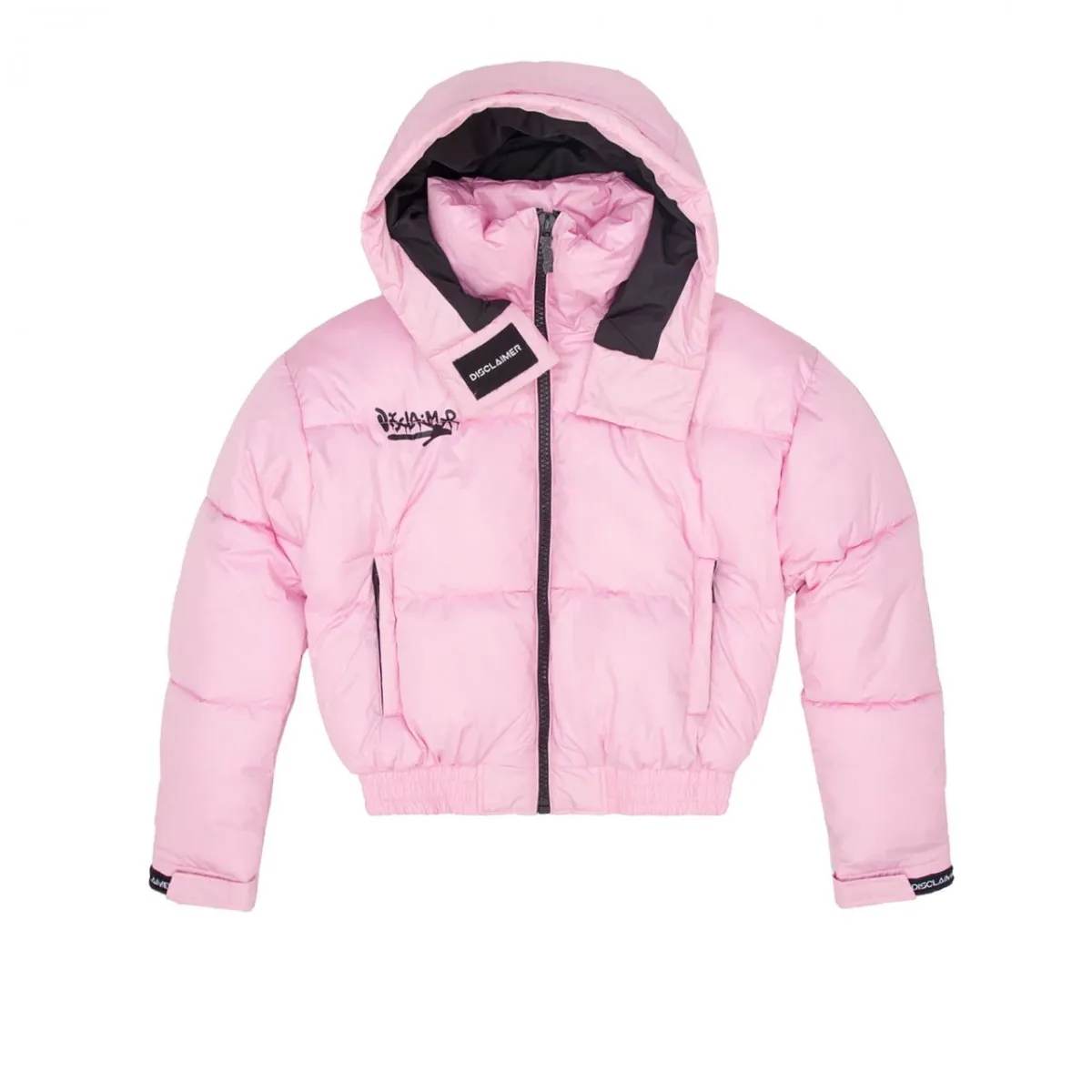Piumino Con Cappuccio Fisso E Maxi Logo