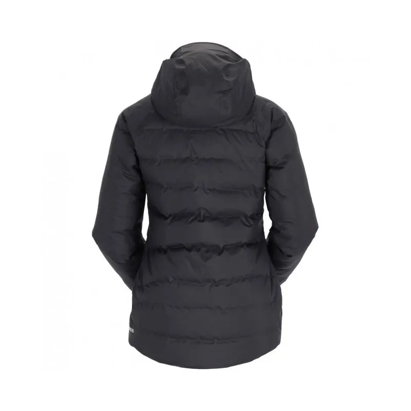Piumino da donna Rab Valiance (Nero/Aquamarina)