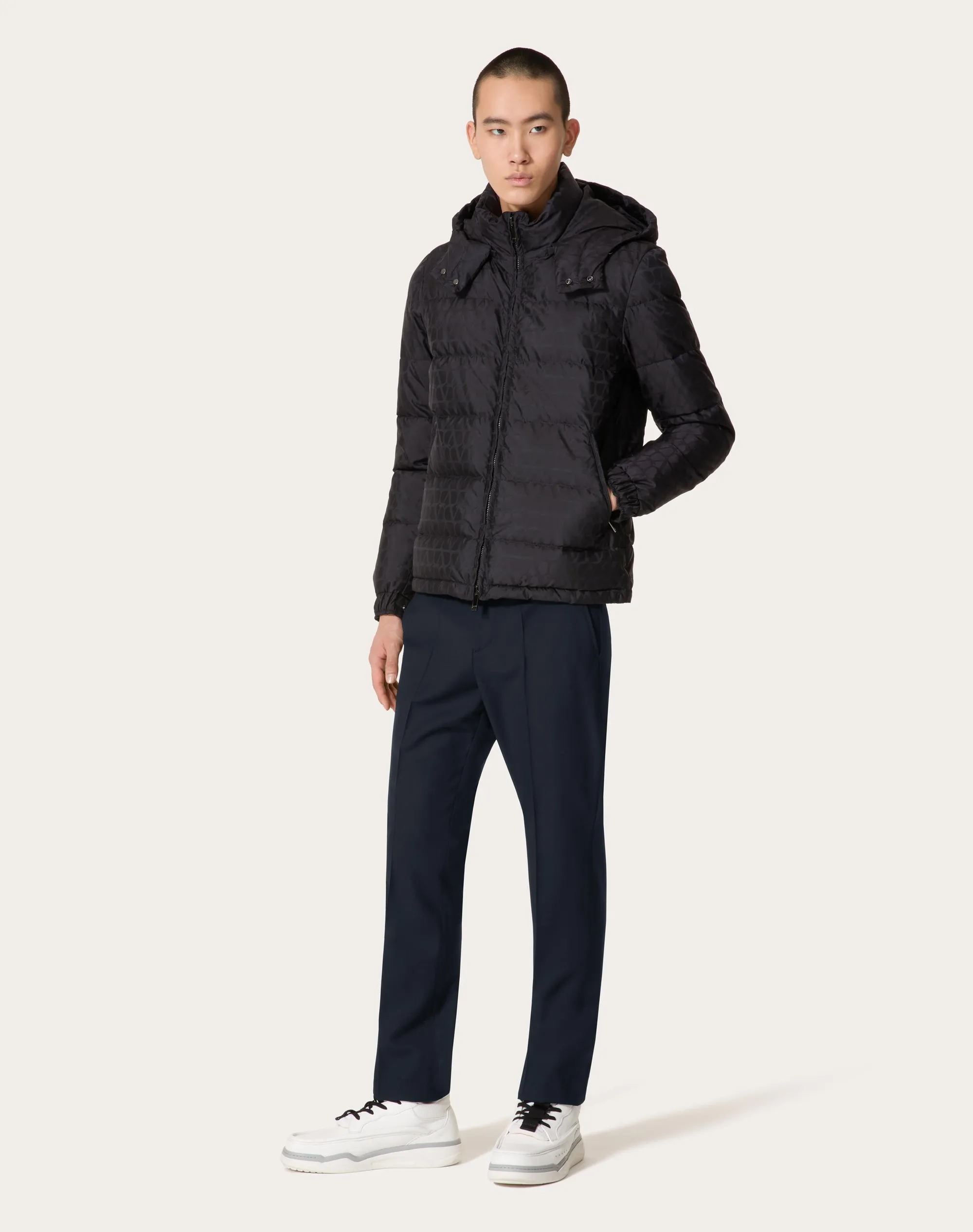 PIUMINO IN NYLON CON MOTIVO TOILE ICONOGRAPHE