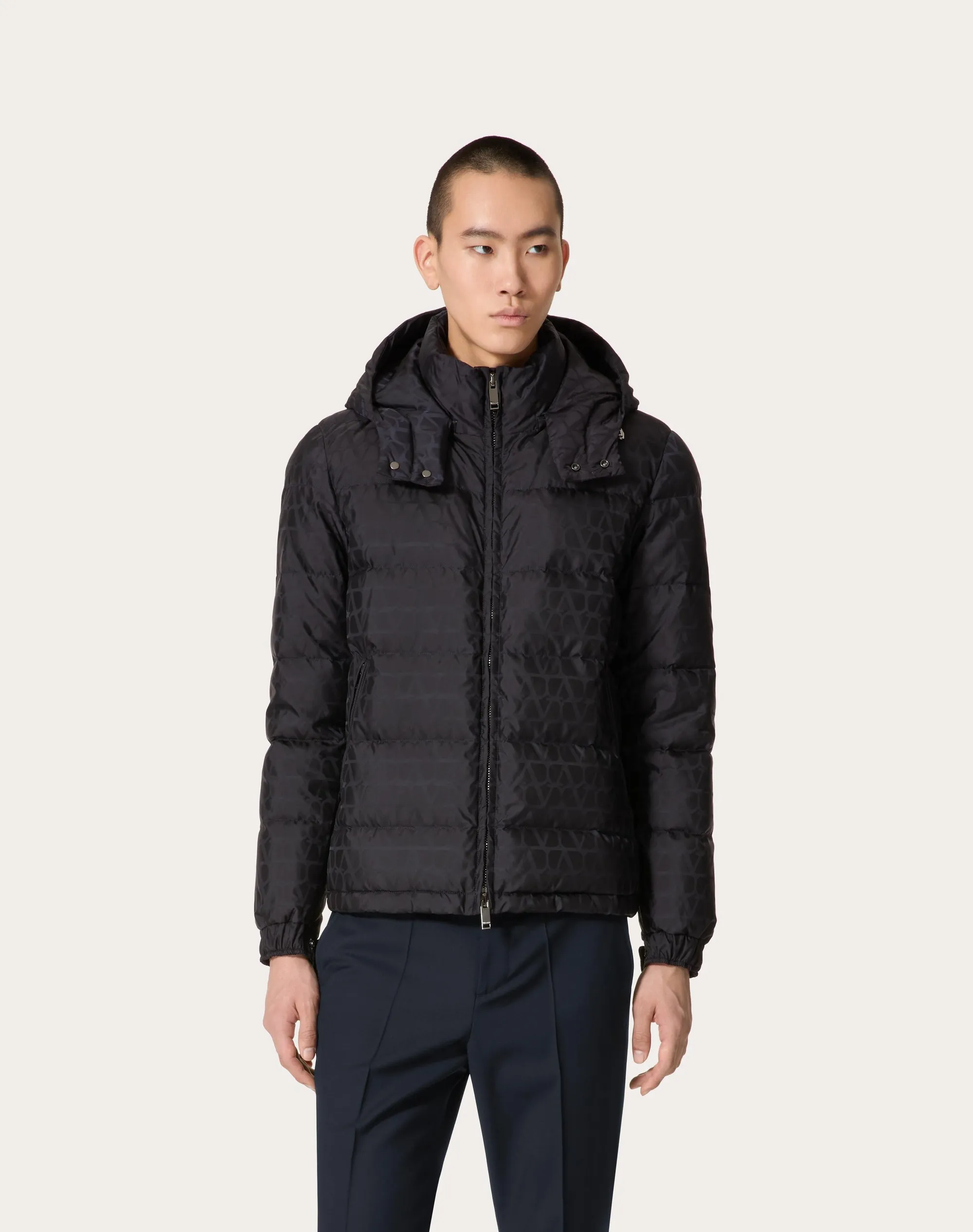 PIUMINO IN NYLON CON MOTIVO TOILE ICONOGRAPHE
