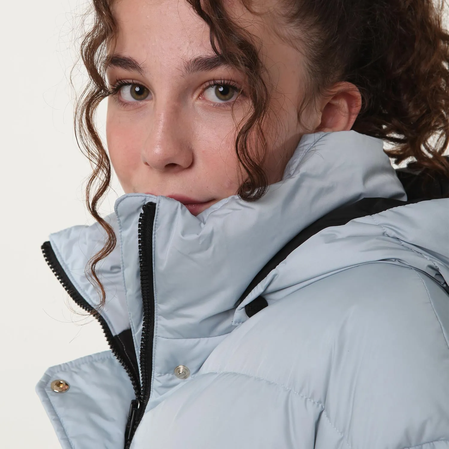 Piumino Lungo Herno Celeste In Nylon Chamonix