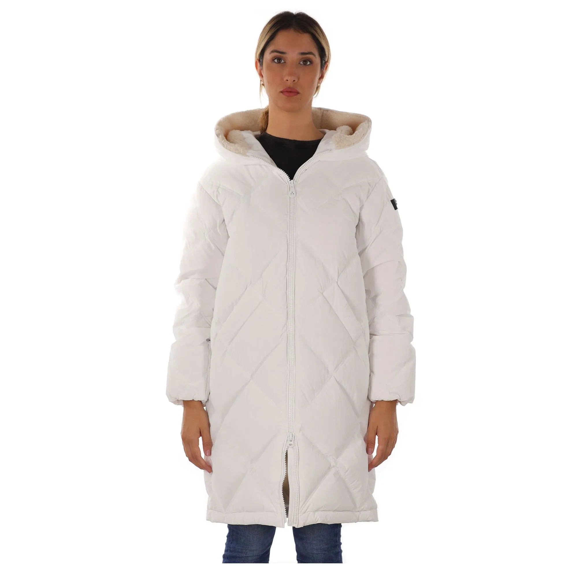 Piumino lungo sulev blm ecofur con cappuccio
