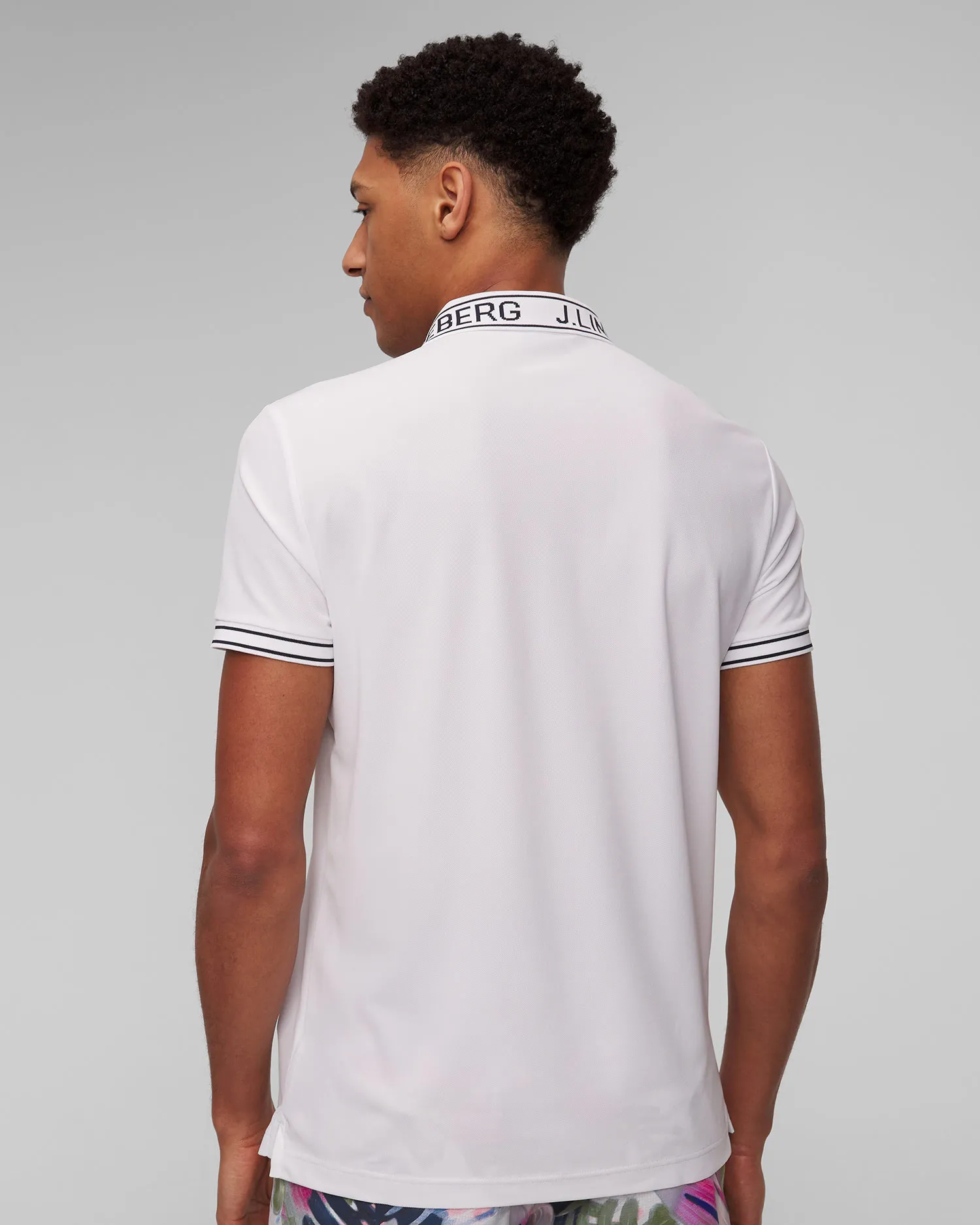 Polo bianca da uomo J.Lindeberg Austin GMJT09171-white