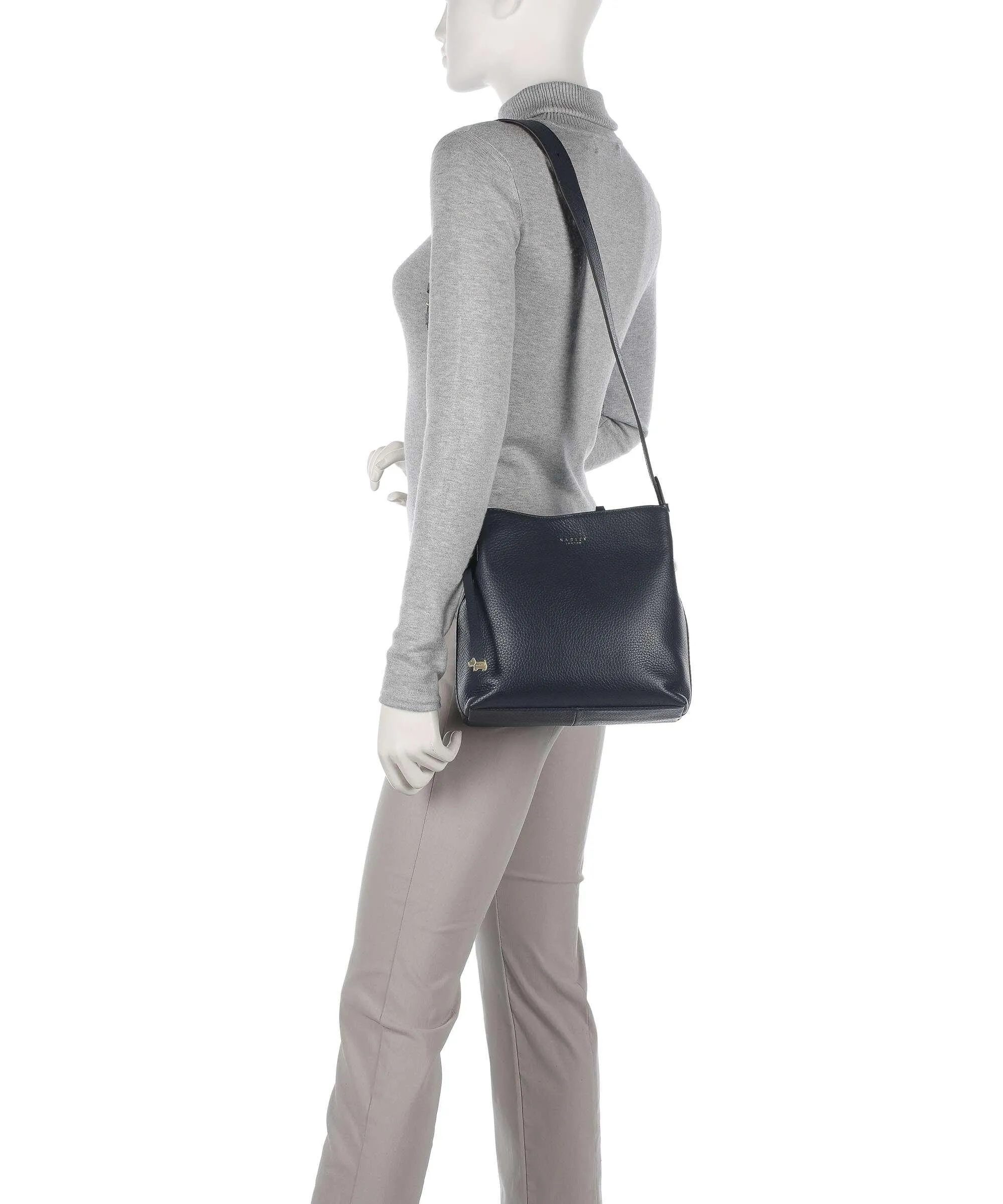  Radley London Dukes Place Borsa a tracolla pelle di vacchetta grana blu scuro  