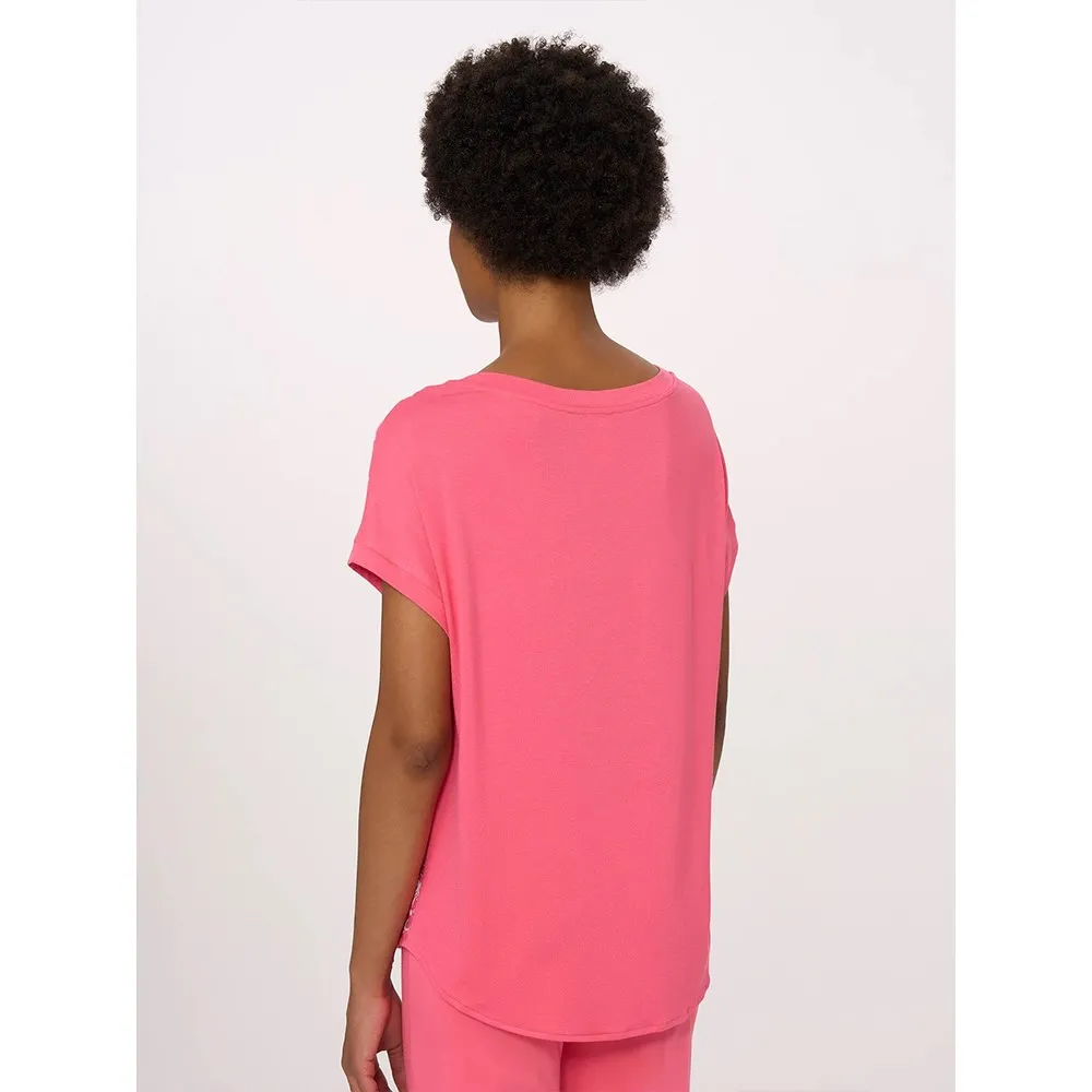 Ragno Maglietta Girocollo in Viscosa Summer – Fant.Bandana Hot Pink dn03tx