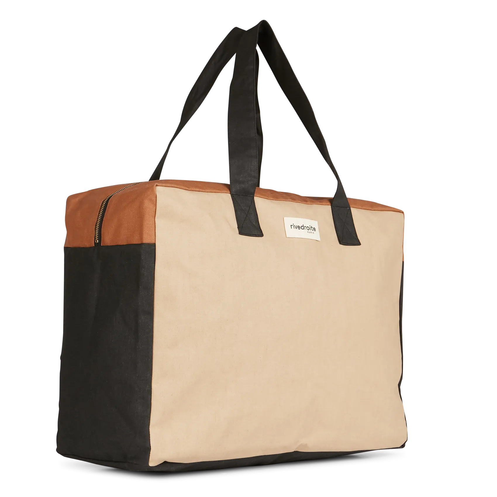  RIVE DROITE PARIS   ELZEVIR - Borsa da viaggio in cotone riciclato | Beige