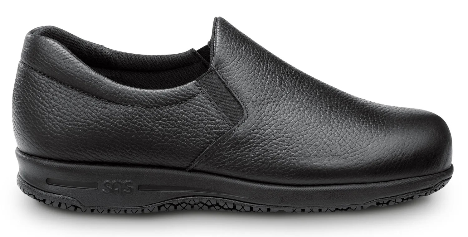 SAN ANTONIO SHOEMAKERS SAS Patriot, Women's, Black, Slip Resistant, Soft Toe, Slip On