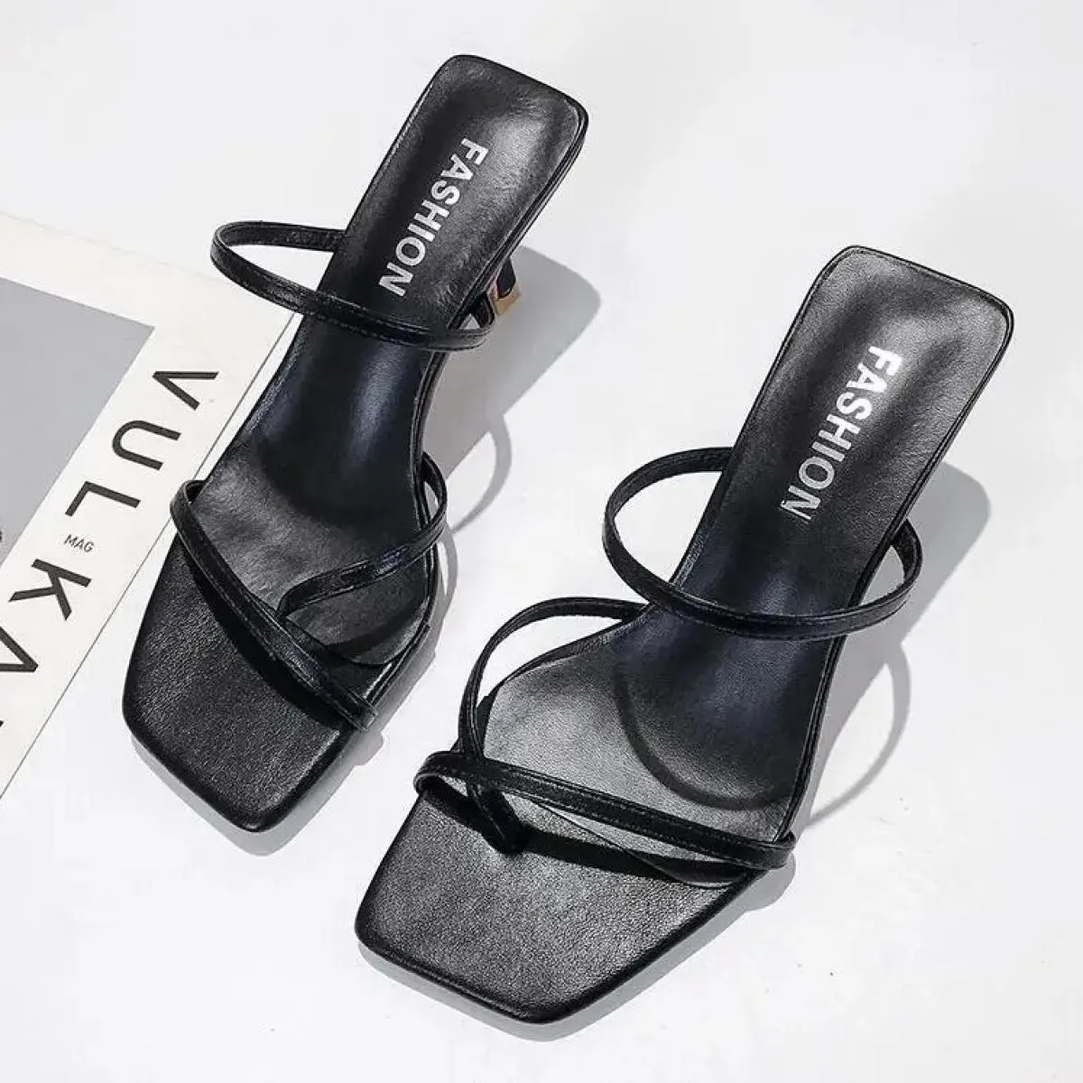 Sandali con tacco alto classici da donna estivi Sandali con cinturino bianco Sandali moda donna Sandali con tacco sottile Sandal