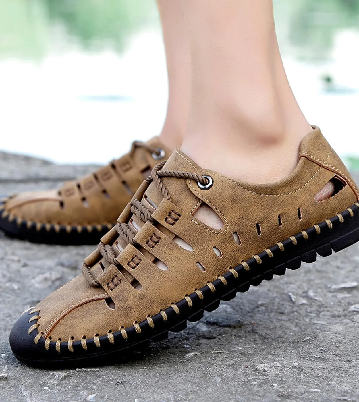 Sandali da uomo Comode scarpe casual da esterno 2023 Summer Beach Casual Walking Sneakers da uomo Sandali casual da spiaggia da