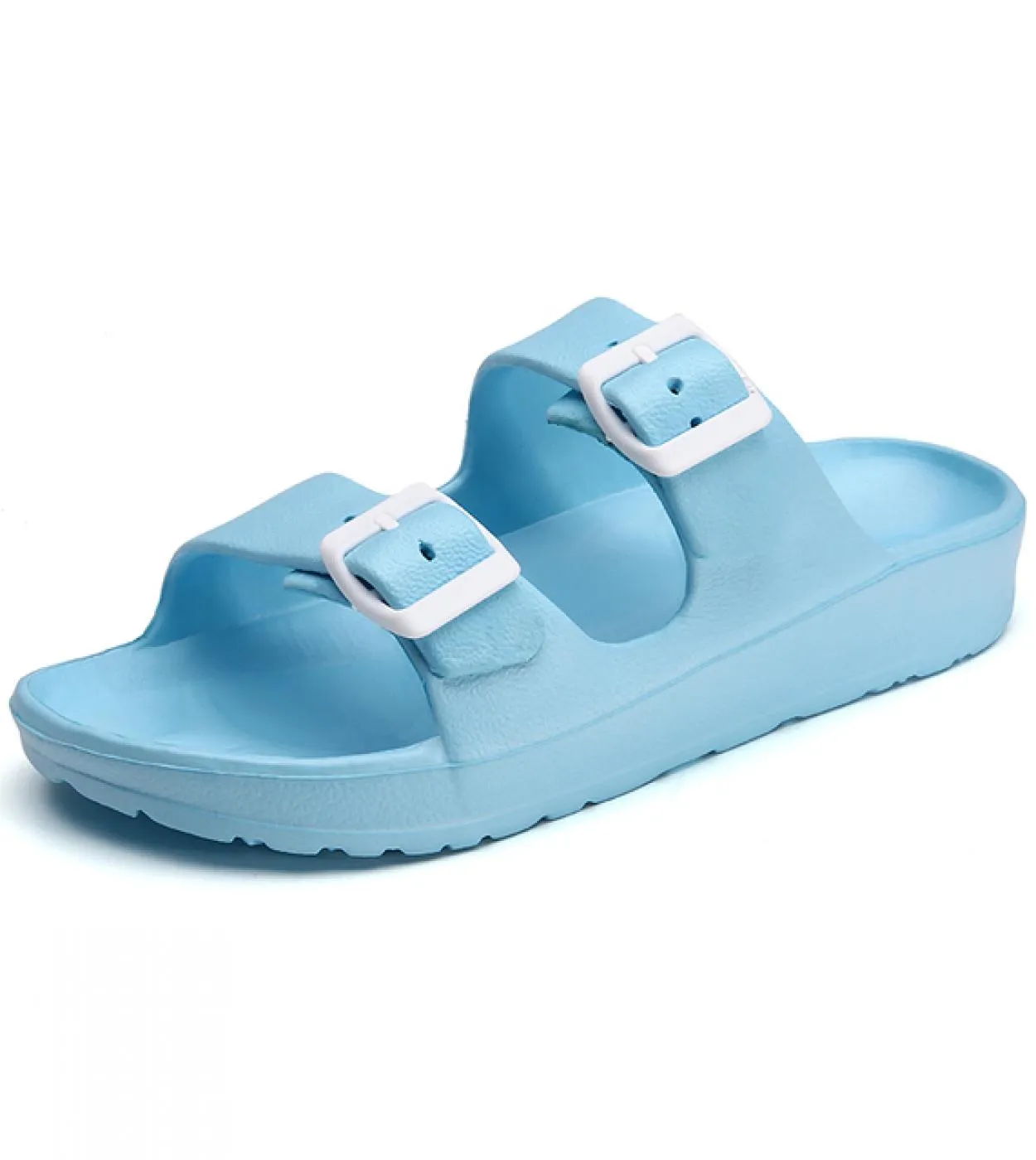 Sandali da uomo Pantofole Doppia fibbia Slide Sandali Eva Pantofole da spiaggia Scarpe casual estive Scarpe basse Uni Jelly Scar