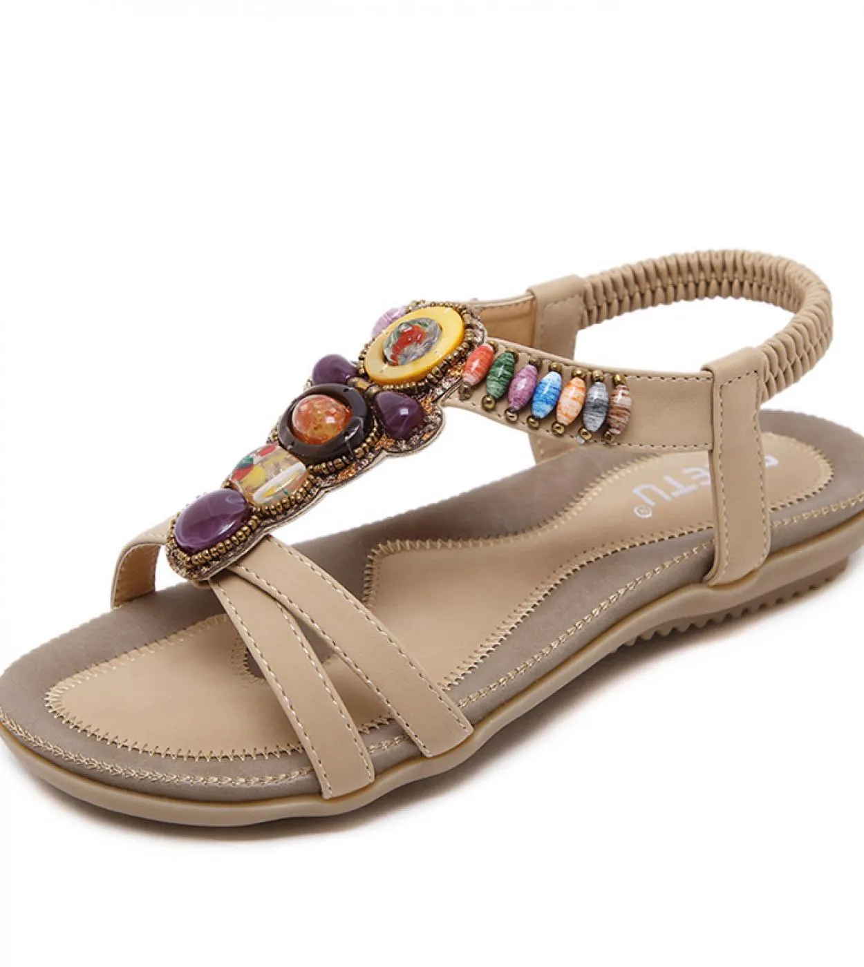 Sandali eleganti della Boemia da donna Sandali della Boemia Taglia grande 42 Sandali della Boemia Perline Sandali da donna