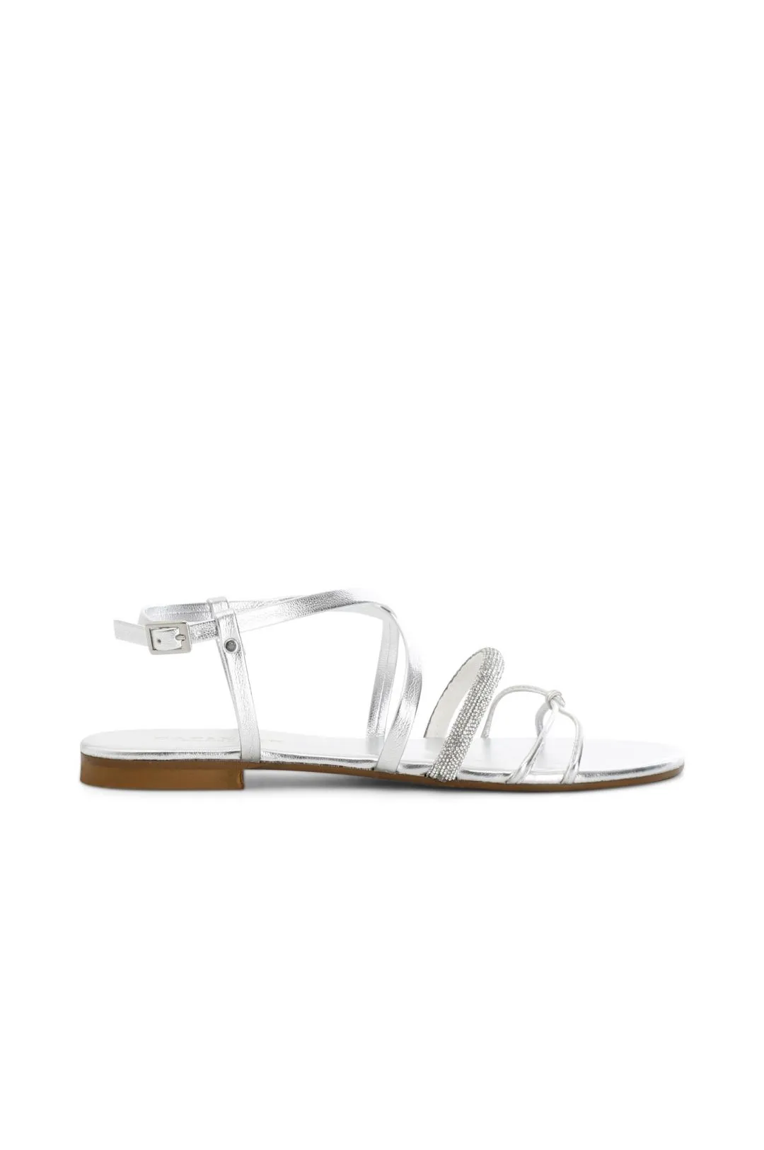 sandali metallizzato argento
