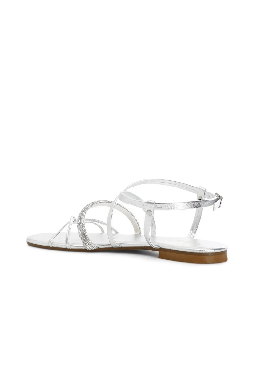 sandali metallizzato argento