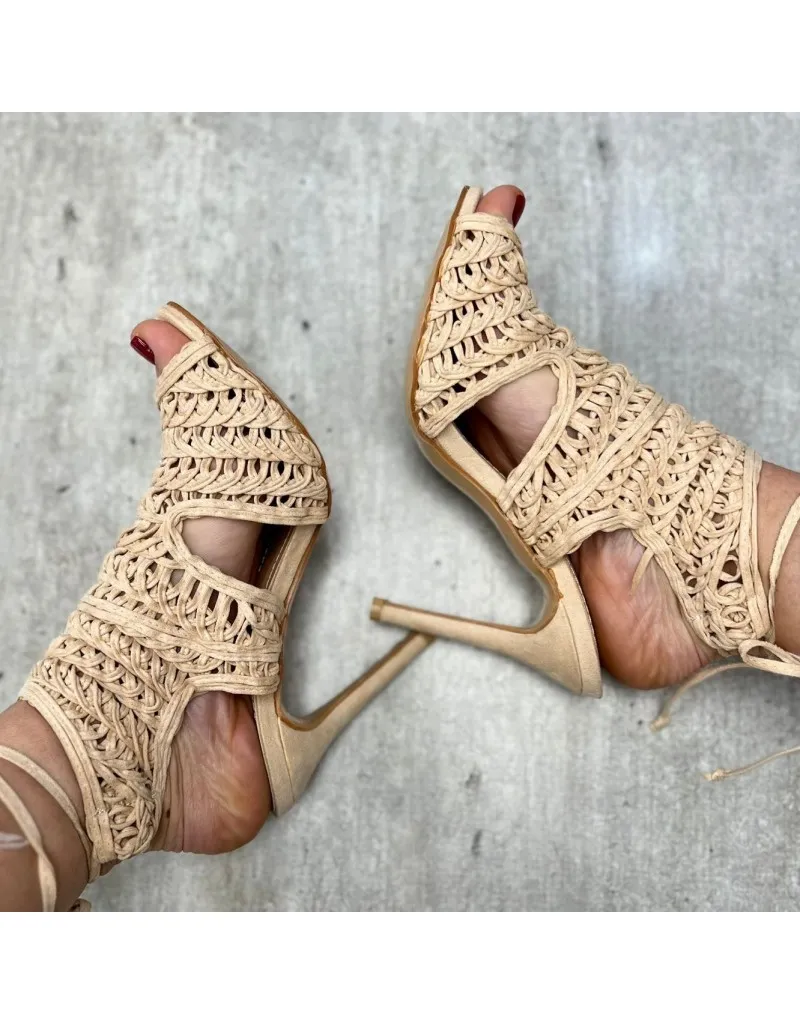 SANDALI UNCINETTO BEIGE